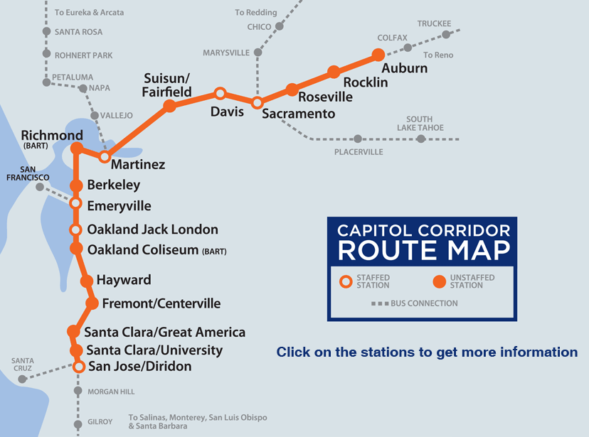 Capitol Corridor Trains :: Route And Schedules