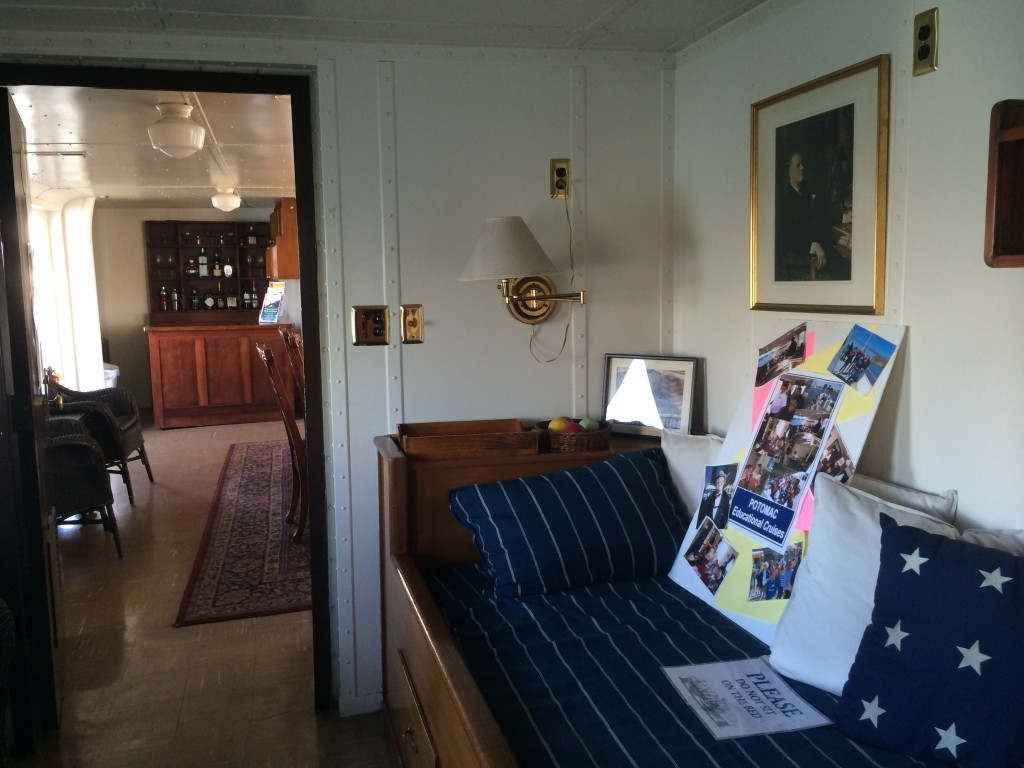 FDR's narrow and modestly-decorated stateroom.