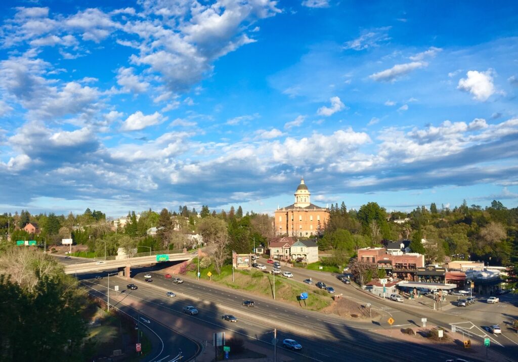 Downtown Auburn from the train