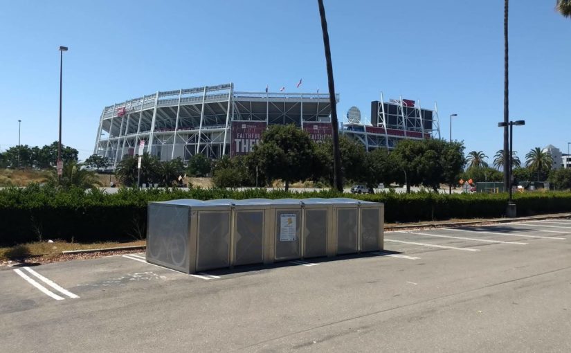 Santa Clara-Great America Bike Lockers Moved to Temporary Location