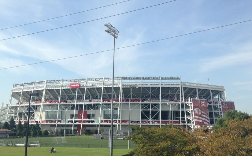 Levi's Stadium from the Capitol Corridor train