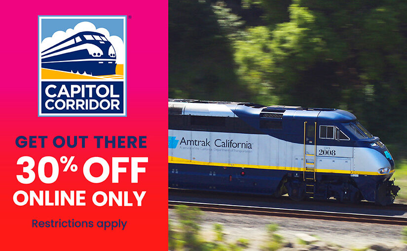 Capitol Corridor Offers 30% Travel Discount Through End of 2021