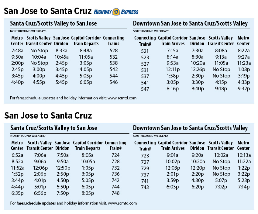 Santa Cruz Bus Schedule