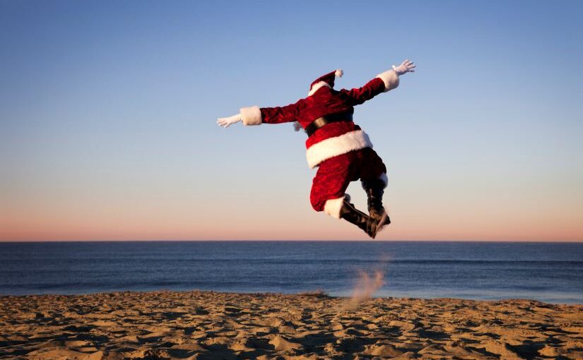 Santa Claus on Beach