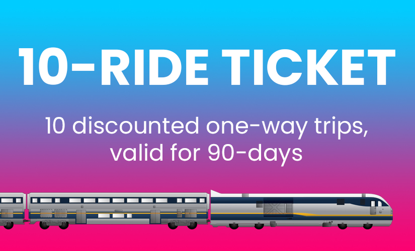 10-Ride for 90-Days Ticket