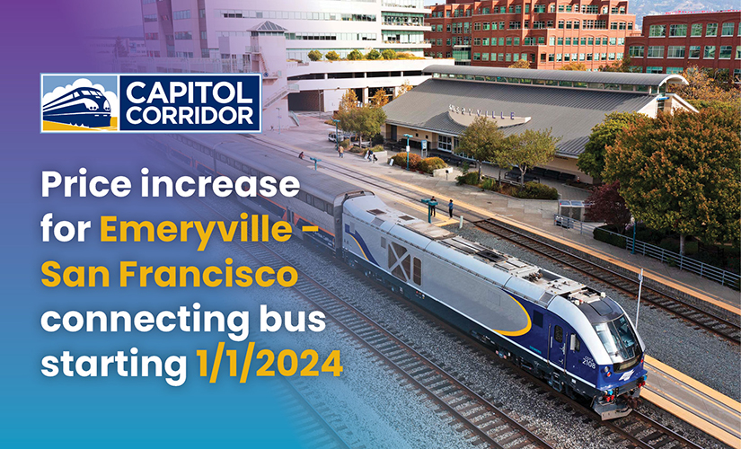 Multiride Ticket Fare Increase Effective 1/1/24 for Emeryville-San Francisco