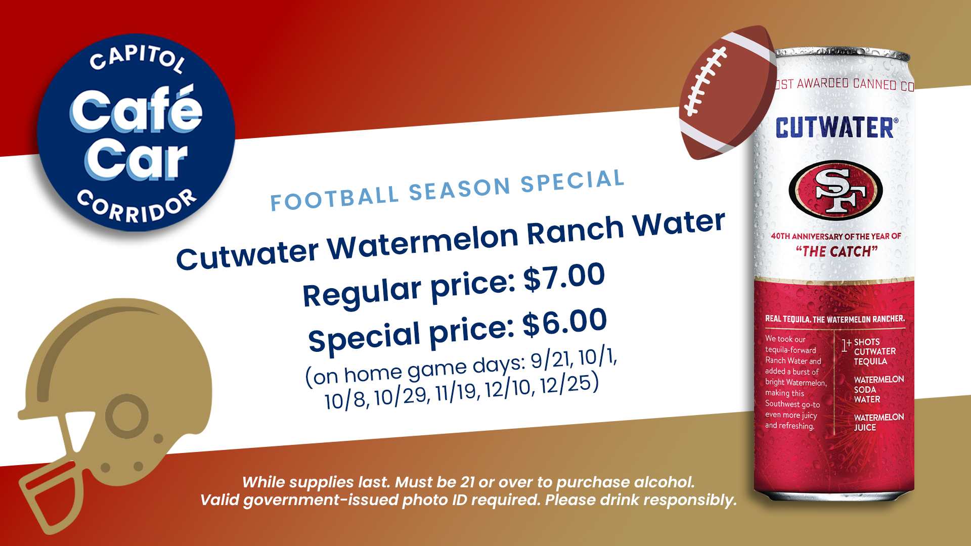 Cutwater® Drink Special for Football Season